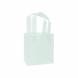 Ocean Frosted High Density Shoppers, 6 1/2 x 3 1/2 x 6 1/2